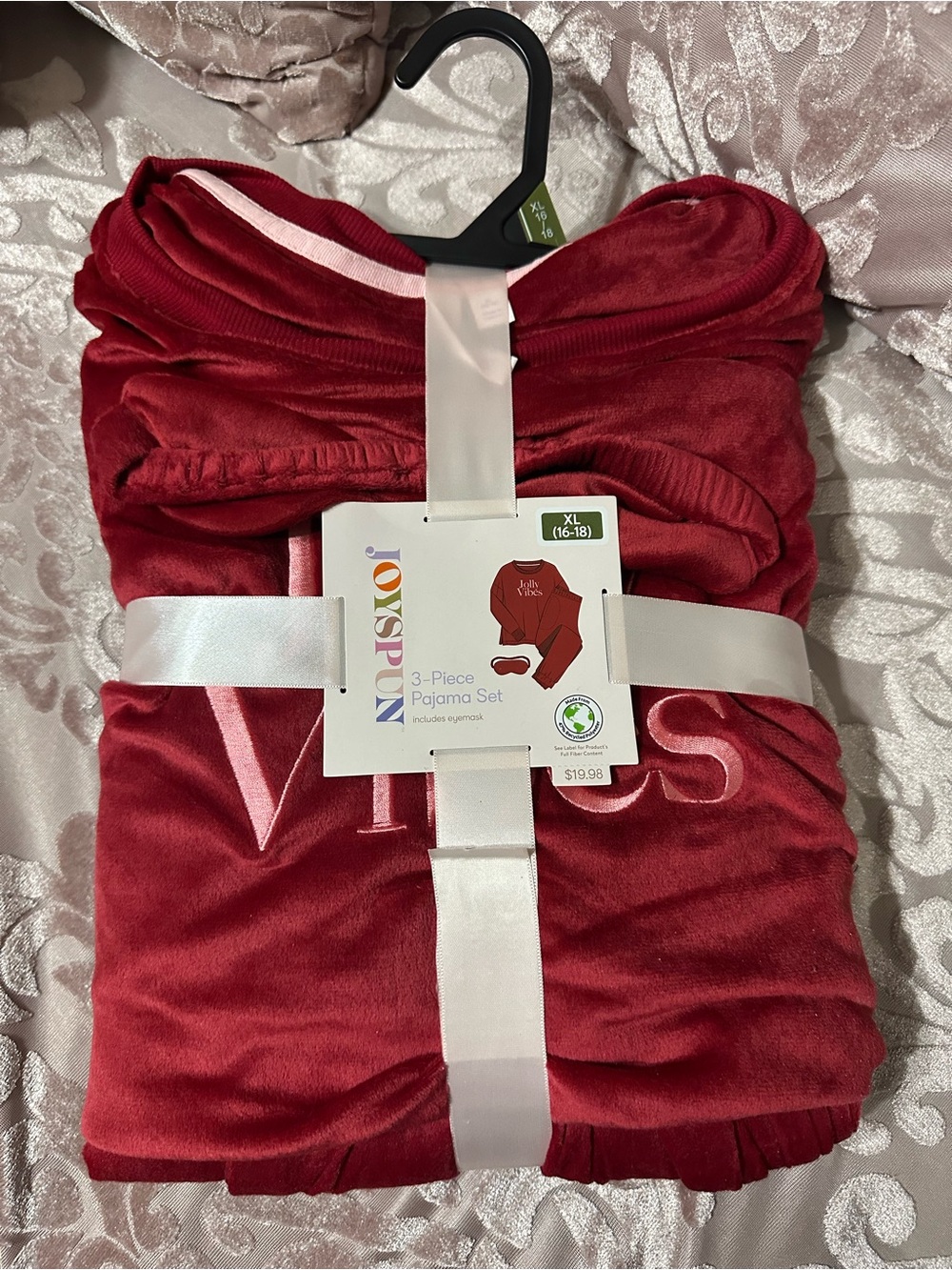 Red Velvet 3-Piece Pajama Set